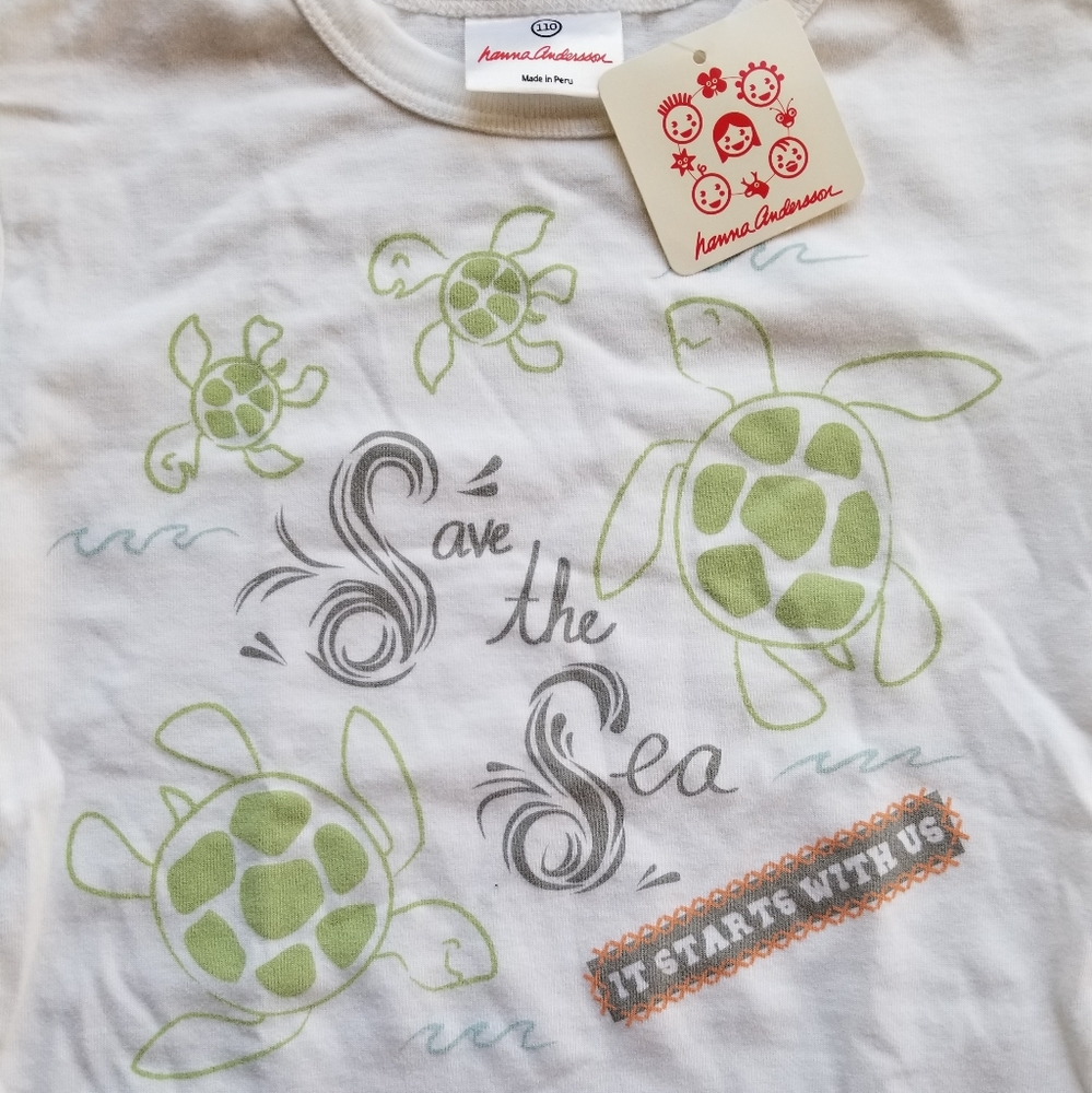 2010 nwt Hanna Andersson "special release" save the seas size 5 tee